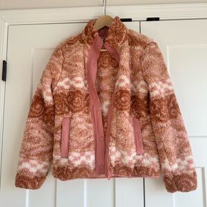 Billabong Pink and Brown Teddy Jacket